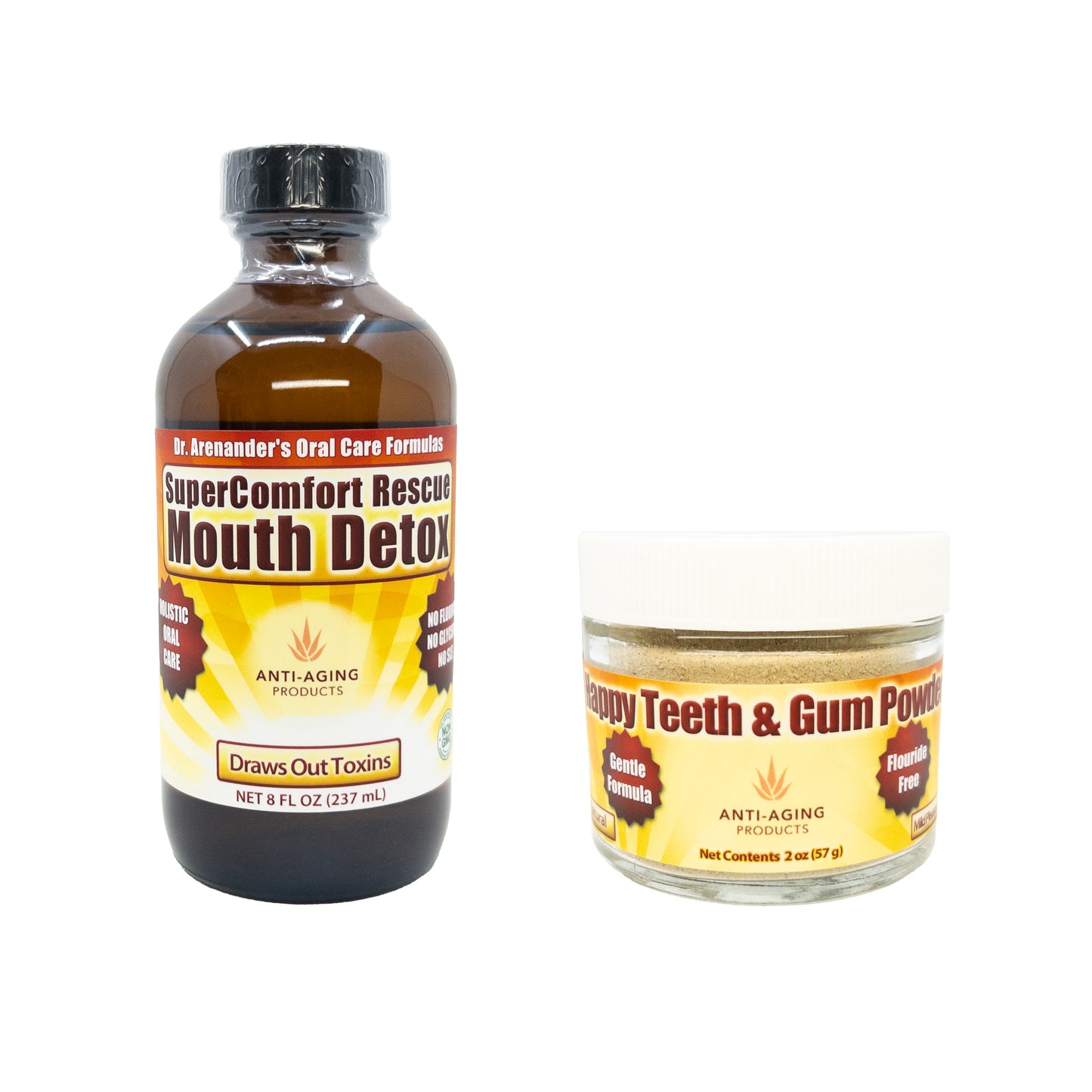 Happy Teeth and Gum KIT: Organic Mouthwash & Tooth Powder