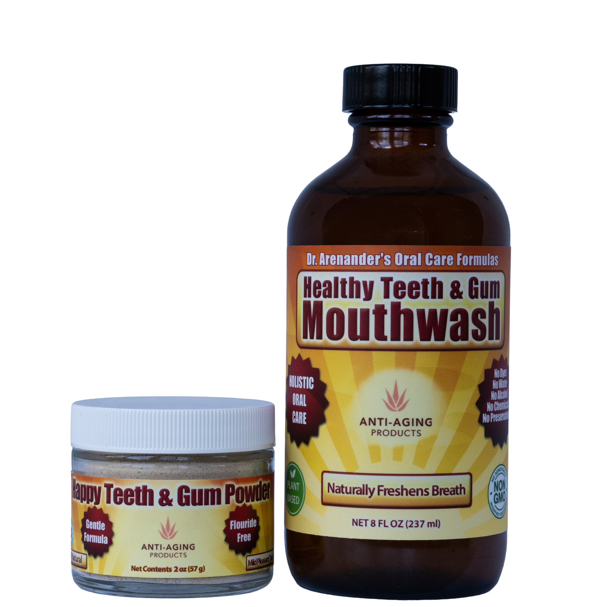 Happy Teeth and Gum KIT: Organic Mouthwash & Tooth Powder – Anti-Aging ...